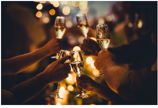 The image shows a bunch of people toasting with champagne glasses.
        In order to be truly happy, you must do what you need to do for yourself, unapologetically. This image can depict someone who is dealing with their social anxiety.
        
        Individual therapy is offered at our Woodland Hills, CA therapy practice. 91364 | 91307 | 91356 