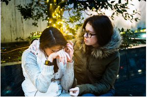 The image shows a woman consoling another woman. The other woman is crying with her hands covering her face. The image may depict a woman struggling with social anxiety.

In order to be truly happy, you must do what you need to do for yourself, unapologetically. Individual therapy is offered at our Woodland Hills, CA therapy practice. 91364 | 91307 | 91356 